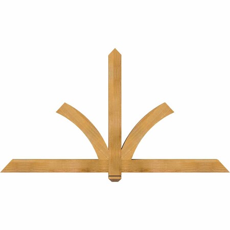 Ekena Millwork Redmond Rough Sawn Timber Gable Bracket, Western Red Cedar, 72"W x 39"H x 4"D x 4"F, 13/12 Pitch GBW072X39X0404RED00RWR